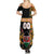 Custom Kenya Coat Of Arms Summer Maxi Dress With Kente Patterns - Wonder Print Shop