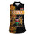 Custom Kenya Coat Of Arms Women Sleeveless Polo Shirt With Kente Patterns - Wonder Print Shop