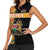 Custom Kenya Coat Of Arms Women Sleeveless Polo Shirt With Kente Patterns - Wonder Print Shop