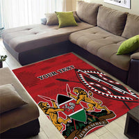 Personalized Kenya Coat Of Arms Area Rug Ethnic Seamless Pattern - Wonder Print Shop