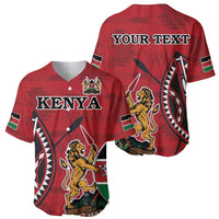 Personalized Kenya Coat Of Arms Baseball Jersey Ethnic Seamless Pattern - Wonder Print Shop