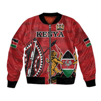 Personalized Kenya Coat Of Arms Bomber Jacket Ethnic Seamless Pattern - Wonder Print Shop