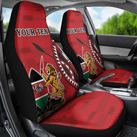 Personalized Kenya Coat Of Arms Car Seat Cover Ethnic Seamless Pattern - Wonder Print Shop