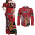 Personalized Kenya Coat Of Arms Couples Matching Off Shoulder Maxi Dress and Long Sleeve Button Shirt Ethnic Seamless Pattern - Wonder Print Shop