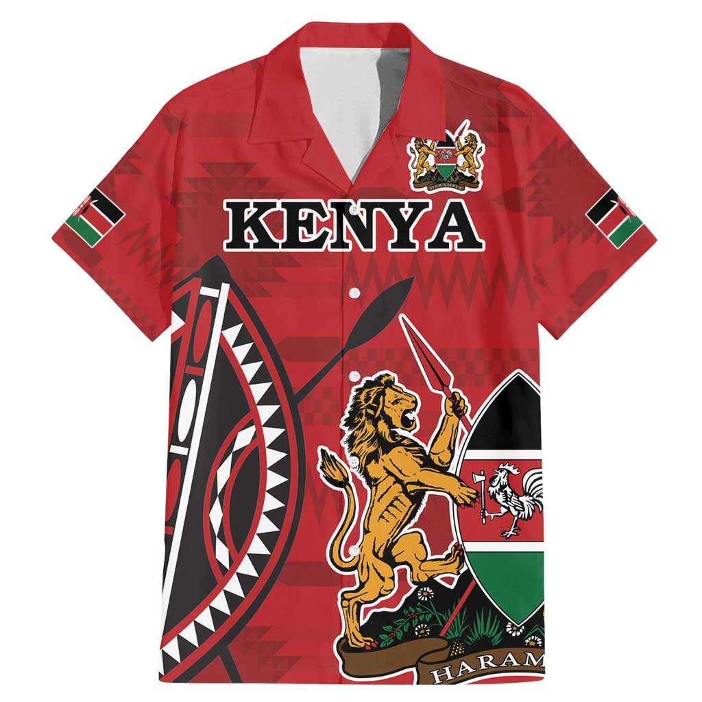 Personalized Kenya Coat Of Arms Family Matching Mermaid Dress and Hawaiian Shirt Ethnic Seamless Pattern - Wonder Print Shop