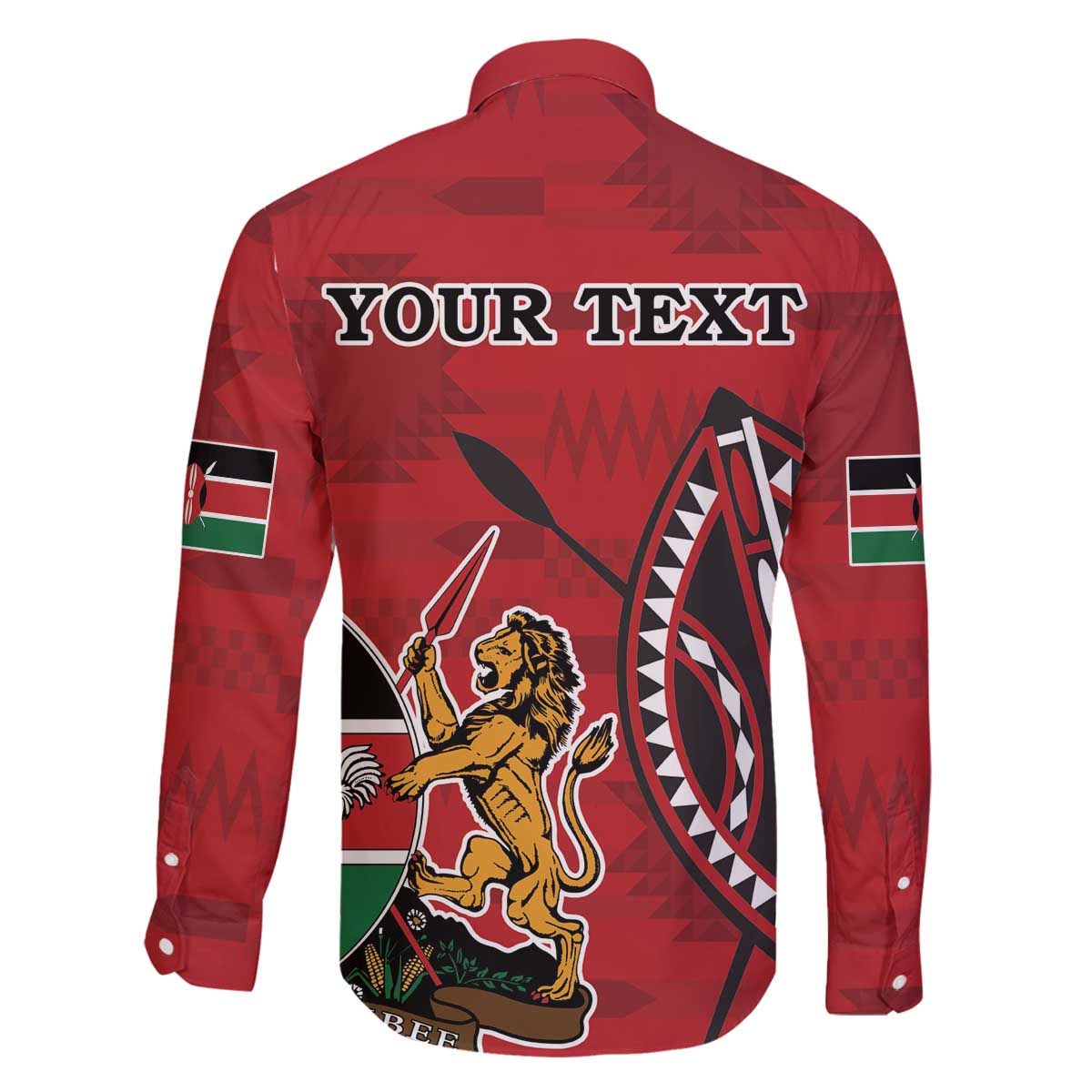 Personalized Kenya Coat Of Arms Family Matching Off Shoulder Short Dress and Hawaiian Shirt Ethnic Seamless Pattern - Wonder Print Shop