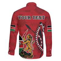 Personalized Kenya Coat Of Arms Family Matching Short Sleeve Bodycon Dress and Hawaiian Shirt Ethnic Seamless Pattern - Wonder Print Shop