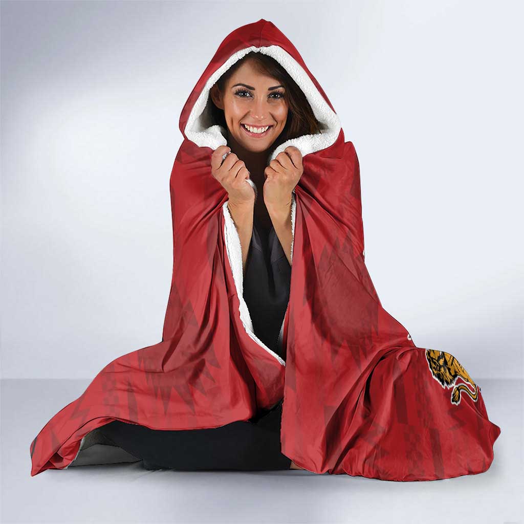 Personalized Kenya Coat Of Arms Hooded Blanket Ethnic Seamless Pattern