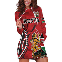 Personalized Kenya Coat Of Arms Hoodie Dress Ethnic Seamless Pattern - Wonder Print Shop