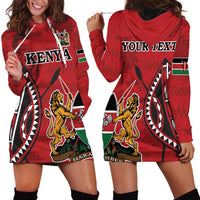 Personalized Kenya Coat Of Arms Hoodie Dress Ethnic Seamless Pattern - Wonder Print Shop