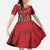 Personalized Kenya Coat Of Arms Kid Short Sleeve Dress Ethnic Seamless Pattern - Wonder Print Shop