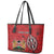 Personalized Kenya Coat Of Arms Leather Tote Bag Ethnic Seamless Pattern - Wonder Print Shop