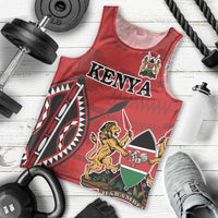 Personalized Kenya Coat Of Arms Men Tank Top Ethnic Seamless Pattern - Wonder Print Shop