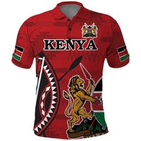 Personalized Kenya Coat Of Arms Polo Shirt Ethnic Seamless Pattern - Wonder Print Shop
