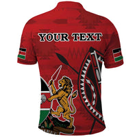 Personalized Kenya Coat Of Arms Polo Shirt Ethnic Seamless Pattern - Wonder Print Shop