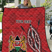 Personalized Kenya Coat Of Arms Quilt Ethnic Seamless Pattern - Wonder Print Shop