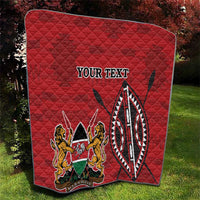 Personalized Kenya Coat Of Arms Quilt Ethnic Seamless Pattern - Wonder Print Shop