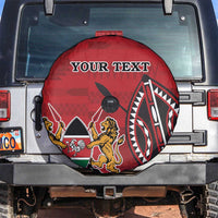 Personalized Kenya Coat Of Arms Spare Tire Cover Ethnic Seamless Pattern - Wonder Print Shop