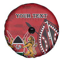 Personalized Kenya Coat Of Arms Spare Tire Cover Ethnic Seamless Pattern - Wonder Print Shop