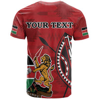 Personalized Kenya Coat Of Arms T Shirt Ethnic Seamless Pattern - Wonder Print Shop