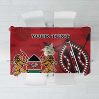 Personalized Kenya Coat Of Arms Tablecloth Ethnic Seamless Pattern - Wonder Print Shop