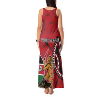Personalized Kenya Coat Of Arms Tank Maxi Dress Ethnic Seamless Pattern - Wonder Print Shop