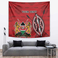 Personalized Kenya Coat Of Arms Tapestry Ethnic Seamless Pattern - Wonder Print Shop