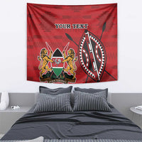 Personalized Kenya Coat Of Arms Tapestry Ethnic Seamless Pattern - Wonder Print Shop