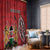 Personalized Kenya Coat Of Arms Window Curtain Ethnic Seamless Pattern - Wonder Print Shop