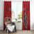 Personalized Kenya Coat Of Arms Window Curtain Ethnic Seamless Pattern - Wonder Print Shop