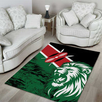 Kenya Lion Head Area Rug Flag Style - Wonder Print Shop