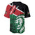 Kenya Lion Head Baseball Jersey Flag Style - Wonder Print Shop