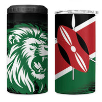 Kenya Lion Head 4 in 1 Can Cooler Tumbler Flag Style - Wonder Print Shop
