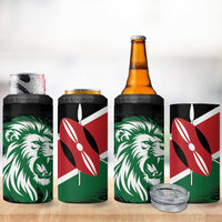 Kenya Lion Head 4 in 1 Can Cooler Tumbler Flag Style - Wonder Print Shop
