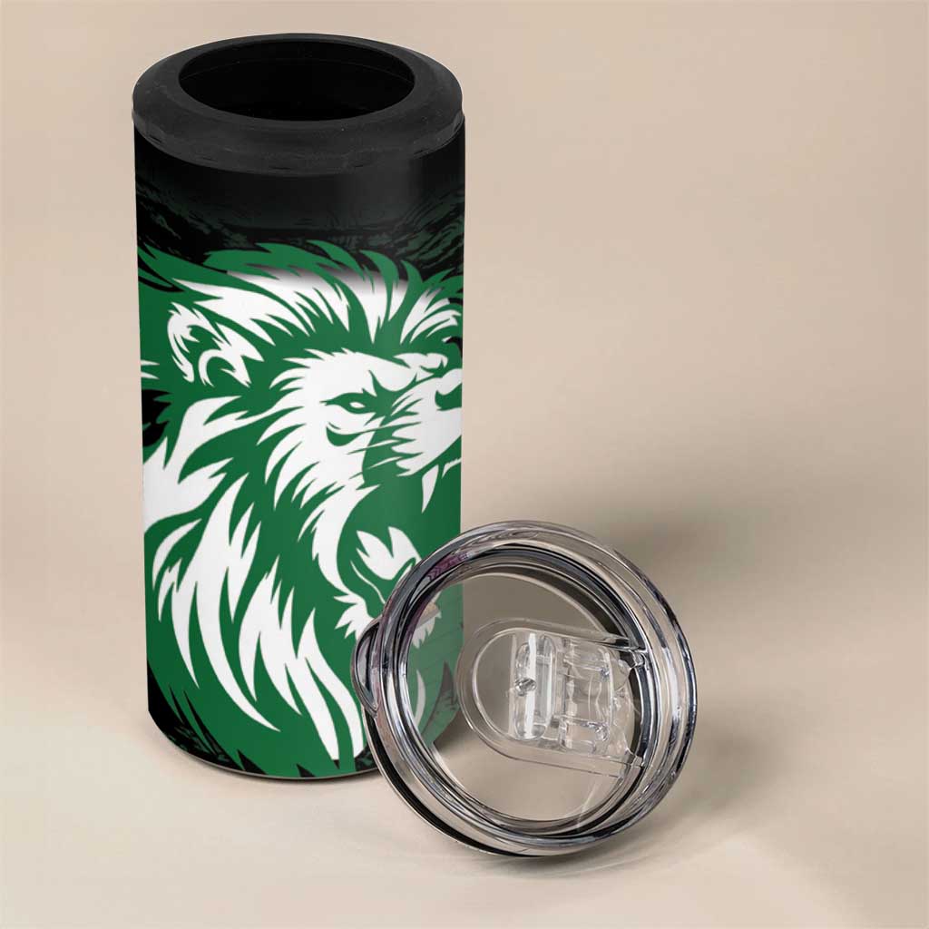 Kenya Lion Head 4 in 1 Can Cooler Tumbler Flag Style - Wonder Print Shop