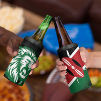 Kenya Lion Head 4 in 1 Can Cooler Tumbler Flag Style - Wonder Print Shop