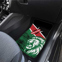 Kenya Lion Head Car Mats Flag Style - Wonder Print Shop