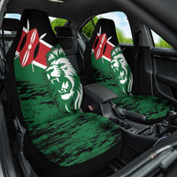 Kenya Lion Head Car Seat Cover Flag Style - Wonder Print Shop