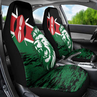 Kenya Lion Head Car Seat Cover Flag Style - Wonder Print Shop