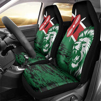 Kenya Lion Head Car Seat Cover Flag Style - Wonder Print Shop