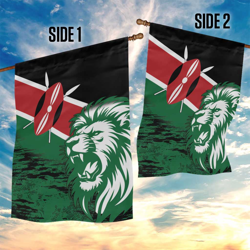 Kenya Lion Head Garden Flag Flag Style - Wonder Print Shop