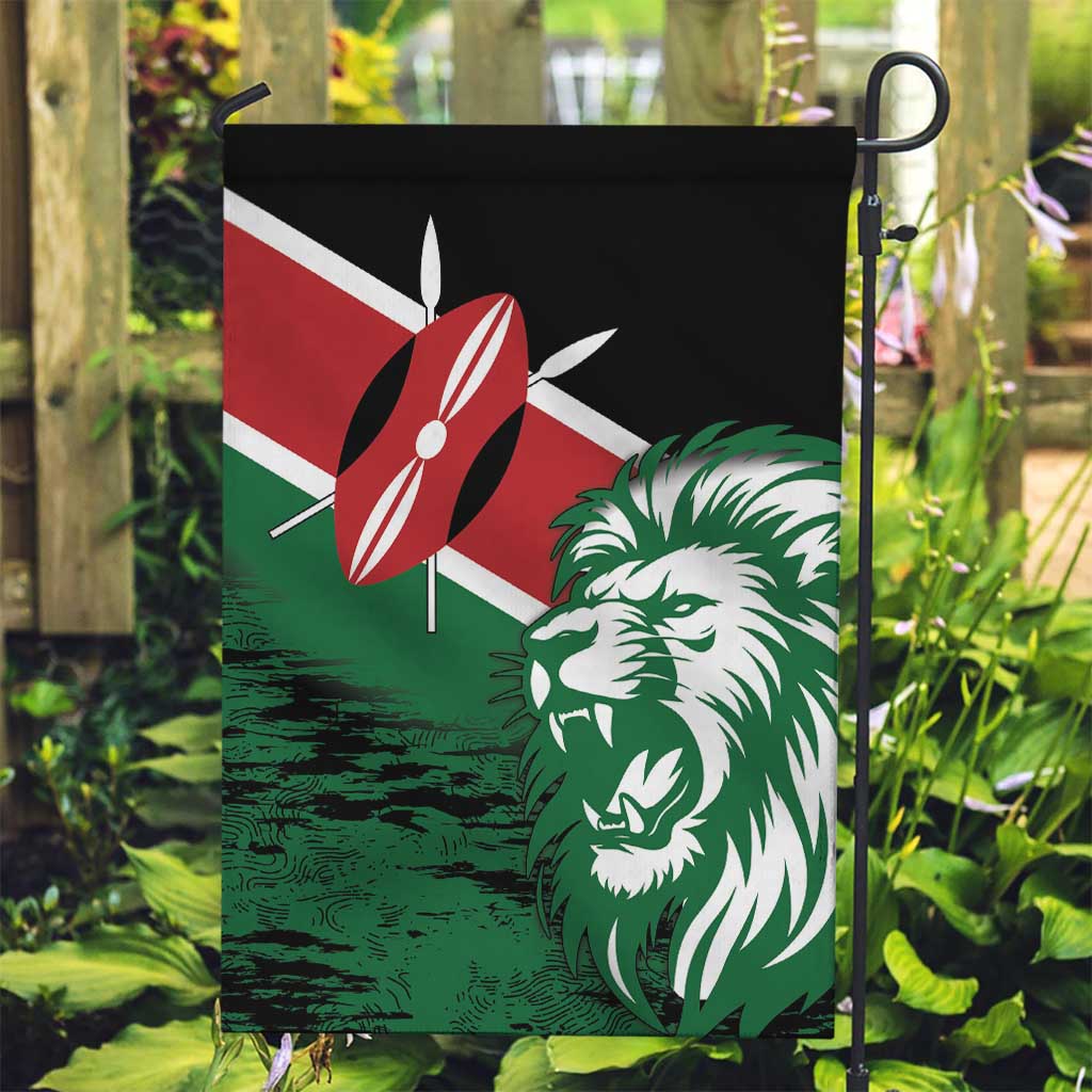 Kenya Lion Head Garden Flag Flag Style - Wonder Print Shop