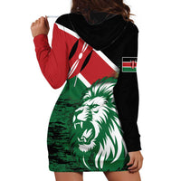 Kenya Lion Head Hoodie Dress Flag Style - Wonder Print Shop