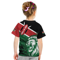 Kenya Lion Head Kid T Shirt Flag Style - Wonder Print Shop