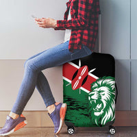 Kenya Lion Head Luggage Cover Flag Style - Wonder Print Shop