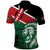 Kenya Lion Head Polo Shirt Flag Style - Wonder Print Shop