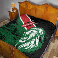 Kenya Lion Head Quilt Flag Style - Wonder Print Shop