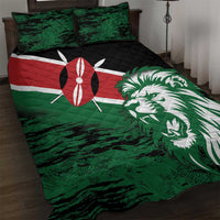 Kenya Lion Head Quilt Bed Set Flag Style - Wonder Print Shop
