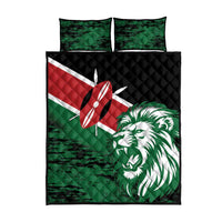 Kenya Lion Head Quilt Bed Set Flag Style - Wonder Print Shop