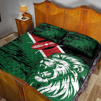 Kenya Lion Head Quilt Bed Set Flag Style - Wonder Print Shop